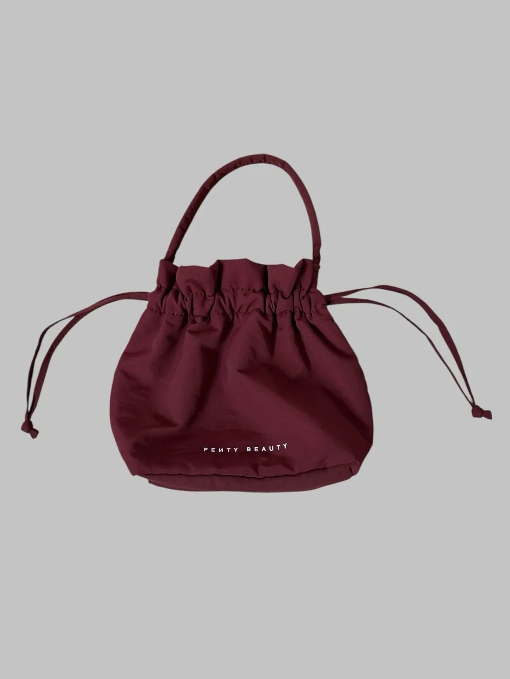 Fenty Beauty Burgundy Drawstring Cosmetic Bag